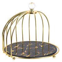 Блюдо сервировочное "Чёрный мрамор" (265х265х21 мм)