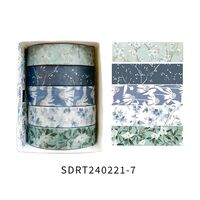 Набор скотчей для скрапбукинга "Винтажные цветы" (5 шт.)