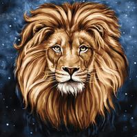 Алмазная вышивка-мозаика "Созвездие льва" (380х380 мм)