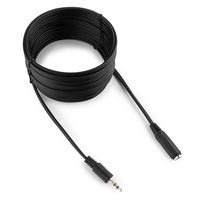 Кабель Audio Cablexpert CCA-423-5M, 3.5 jack - 3.5 jack (5м; чёрный)