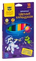 Набор карандашей цветных "Енот в космосе" (18 цветов)