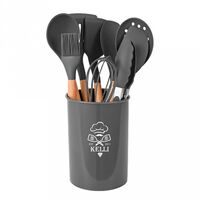 Набор кухонных инструментов "Kelli" (10 предметов; серый)