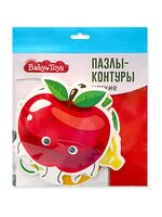 Пазлы-контуры "Фрукты" (6 фигурок)