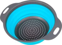 Дуршлаг "Круглый складной" (30х24,5х9,5 см; голубой)