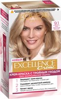 Крем-краска для волос "Excellence Creme" тон: 9.1, очень светло-русый пепельный