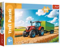 Пазл "Трактор с прицепом" (100 элементов)