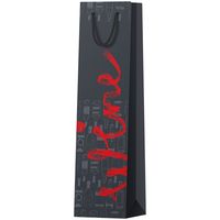 Пакет бумажный подарочный "Black and red" (36х12х8,5 см)