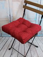 Подушка на стул "Outlet" (40х40 см; бордовый меланж)