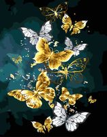 Картина по номерам "Драгоценные бабочки" (400х500 мм)