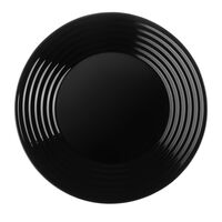 Тарелка обеденная стеклянная "Бароло" (240 мм; черный)