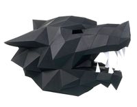 3D-конструктор "Маска Волк" (чёрный)