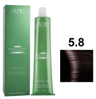 Крем-краска для волос "С экстрактом женьшеня и рисовыми протеинами" тон: 5.8, шоколад