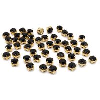 Стразы для рукоделия "Хрусталик" (4 мм; 50 шт.; черный)