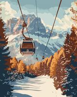 Картина по номерам "Спускаюясь на фуникулёре" (400х500 мм)