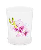 Цветочный горшок "Орхидея" (1,2 л; прозрачный)