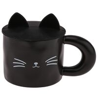 Кружка "Котик" (чёрная)