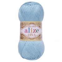 Пряжа "Diva №350" (100 г; 350 м; голубой)