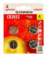 Батарейка "Sonnen Lithium CR2032" (4 шт.)