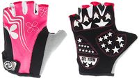 Перчатки велосипедные "SCG 47-0122" (XL; чёрно-бело-розовые)