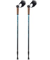 Палки для скандинавской ходьбы двухсекционные "Nimbus" (77-135 см; чёрно-голубые)