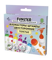 Фломастеры-штампы двусторонние "Funster" (8 цветов)