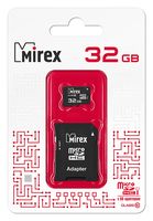 Карта памяти micro SDHC UHS-I 32GB Mirex Class 10 (с адаптером SD)