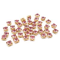 Стразы для рукоделия "Хрусталик" (6 мм; 40 шт.; светло-розовый)