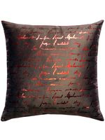 Подушка "Писание" (40х40 см; тёмно-коричневый, ярко-красный)