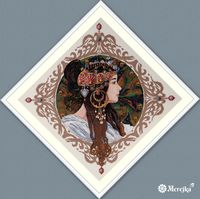 Вышивка крестом "Брюнетка" (345х345 мм)