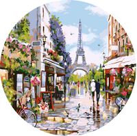Картина по номерам "Цветочный Париж (400х400 мм)