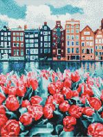 Алмазная вышивка-мозаика "Цветущий Амстердам" (300х400 мм)