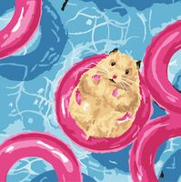 Картина по номерам "Чилловый хомяк" (200х200 мм)