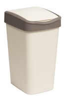 Ведро для мусора "Tandem. С подвижной крышкой" (10 л; слоновая кость)