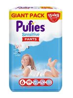 Подгузники-трусики "Pufies Pants Sensitive Extra Large" (15+ кг; 60 шт.)