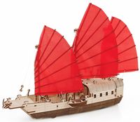 Сборная деревянная модель "Корабль c парусами Джонка"