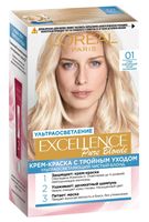 Крем-краска для волос "Excellence Pure Blonde" тон: 01, супер-осветляющий русый натуральный