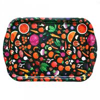 Поднос металлический "Баклажан" (402х250х25 мм)