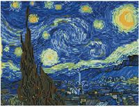 Алмазная вышивка-мозаика "Винсент Ван Гог. Звёздная ночь" (300х400 мм)
