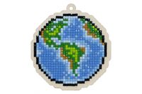 Алмазная вышивка-мозаика "Брелок. Планета Земля" (83х90 мм)