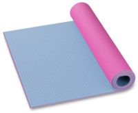 Коврик для йоги "IN258" (173х61х0,6 см; голубо-розовый)