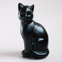 Статуэтка "Сидячий кот" (черная)