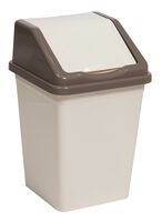 Ведро для мусора "С подвижной крышкой" (16 л; слоновая кость)