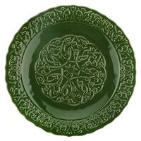 Тарелка мелкая фарфоровая "Сицилия" (280 мм; зелёный)
