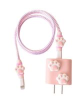 Защита на зарядное устройство "Лапы" (розовый)