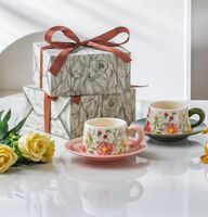 Чашка с блюдцем "Pink flower"