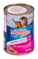 Консервы для кошек "Gatto" (400 г; ягнёнок и печень)