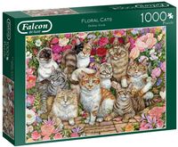 Пазл "Кошки в цветах" (1000 элементов)
