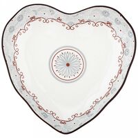 Блюдо фарфоровое "Классика. Сердце" (210х205х37 мм)