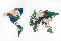 Пазл деревянный "Карта мира" (76 элементов; 60х105 см; одноуровневый)