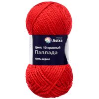 Пряжа "Паллада №10" (100 г; 100 м; красный)